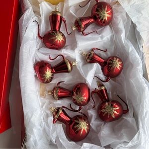 Tea Pots Christmas Ornaments Glass 7 pieces